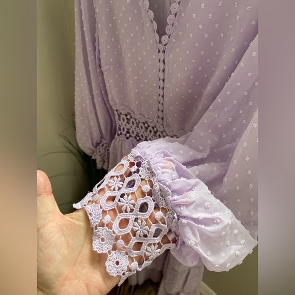 Shein lace detailed Layered ruffle dress size M - Picture 6 of 8